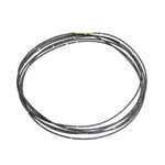 Long Kate Necklace with 18k Yellow Gold and Grey Glass Beads