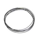 Long Kate Necklace with 18k Yellow Gold and Grey Glass Beads