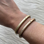 Plain Cuff with Cognac Diamonds in Golden Bronze