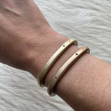 Plain Cuff with Cognac Diamonds in Golden Bronze