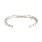 Plain Cuff with 11 Grey Diamonds in Silver