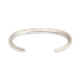 Plain Cuff with 11 Grey Diamonds in Silver