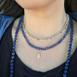 Seed Necklace in 18k Yellow Gold and Silver