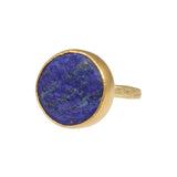 Rough Lapis Ring in 18k & 22k Yellow Gold