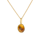 Organic Shape Citrine Pendant in 18k Gold