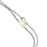 Steel Cut Chain with Handmade Clasp in Oxidized Silver 18"