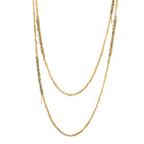 Melded Simple Necklace in Gold and Haze - 60"