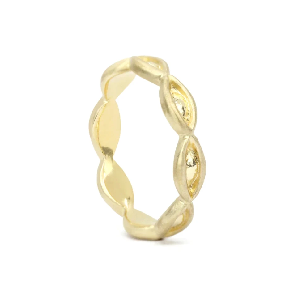 Lovers Eyes Eternity Band in 18k Yellow Gold
