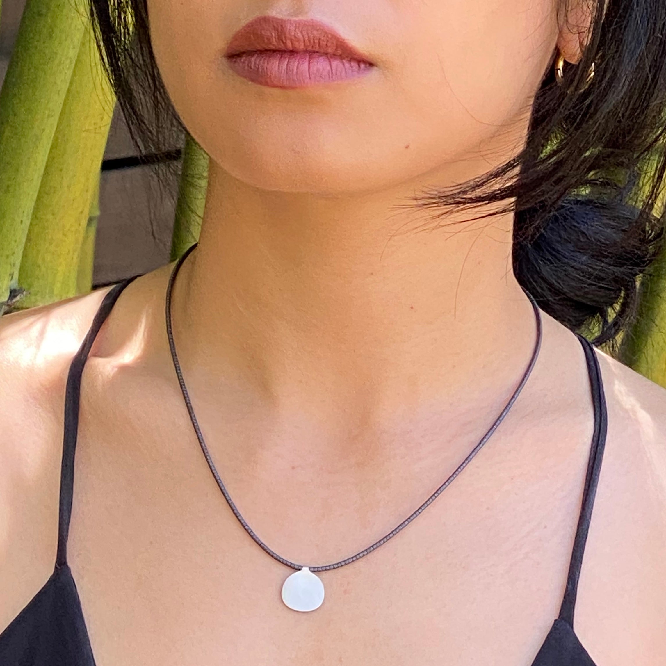 Serina Necklace with Grey Beads in Silver