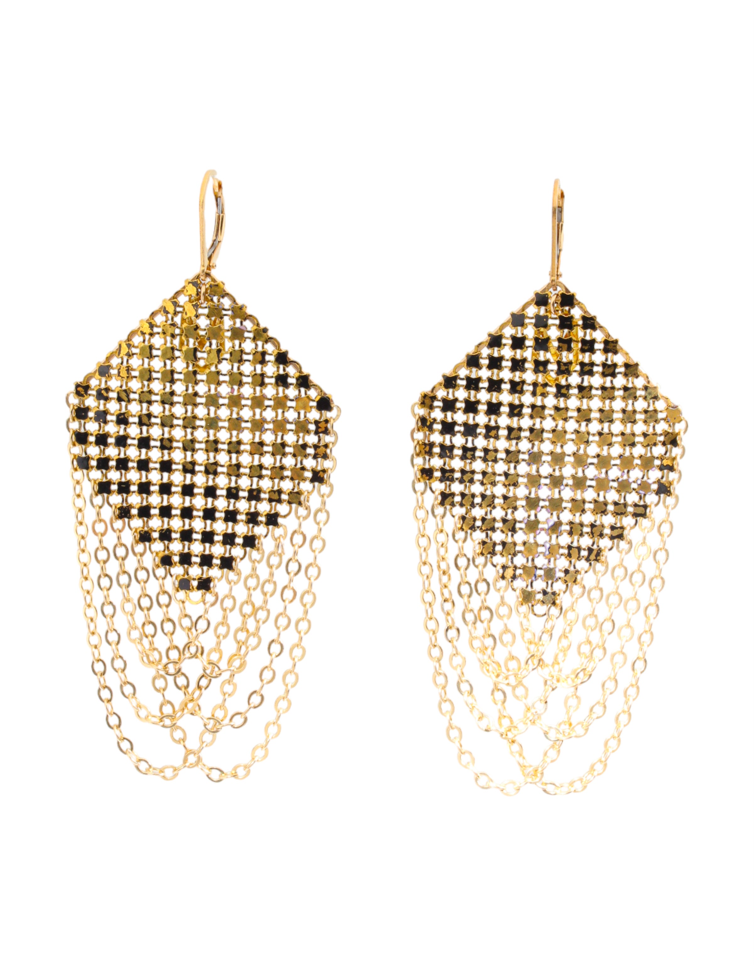 Swagged Lantern Earrings - Black Fade