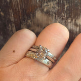 Talon Ring with Salt and Pepper Diamond in Platinum