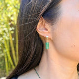 Sugar Babe Aventurine Tube Drop Post Earrings