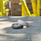Silk Band with Scattered Diamonds in Silver