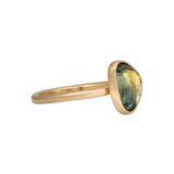 Organic Shape BiColor Sapphire Ring in 14k Gold