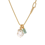 Baroque Pearl Charm Pendant in 18k Gold