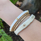 Moose Antler Bangle with (3)Black Diamonds in 14k Gold