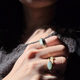 Aventurine Sugar Lump Ring in 18k Gold