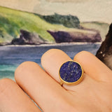 Rough Lapis Ring in 18k & 22k Yellow Gold