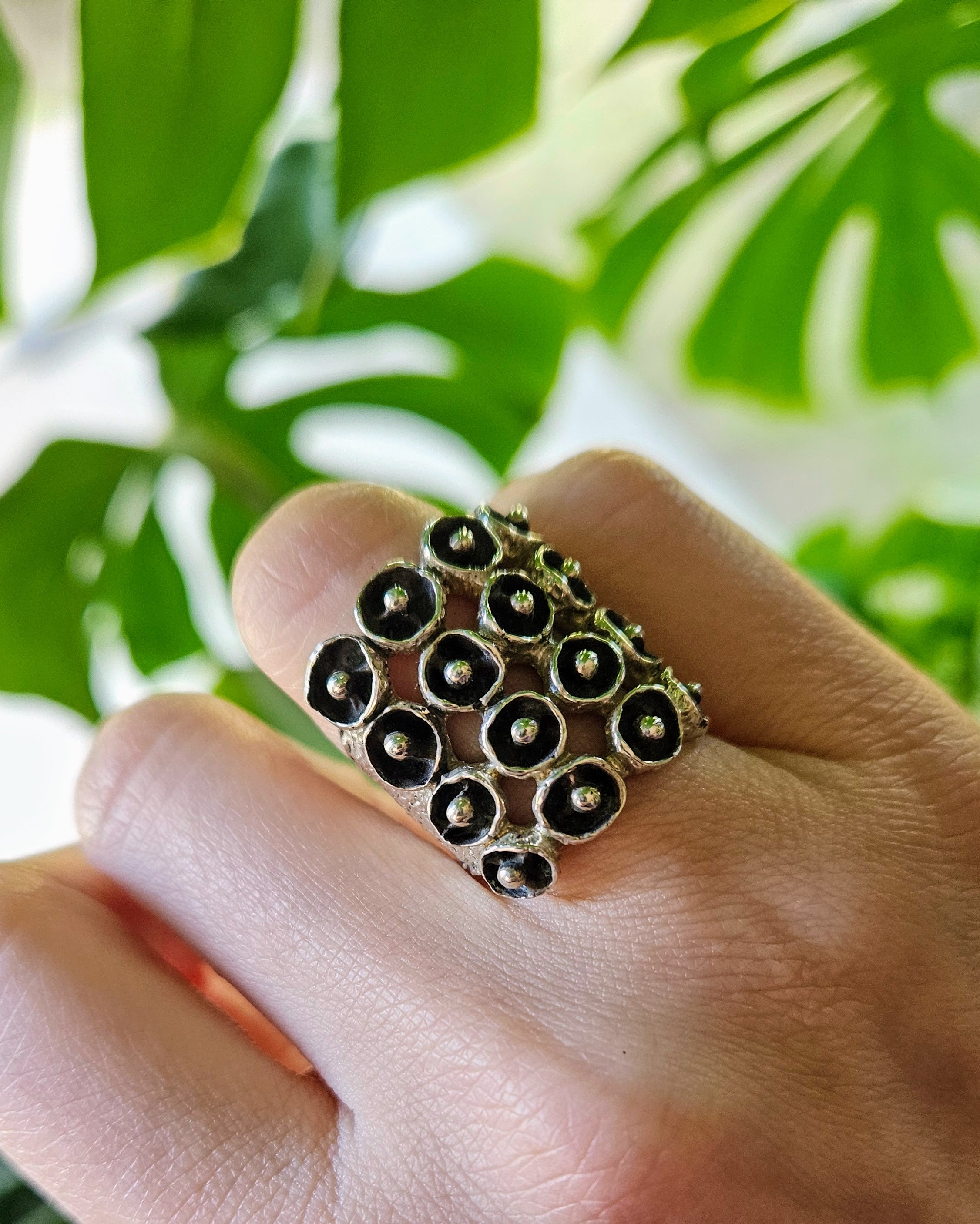 Mosaic Ring in Silver
