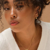 Small Curve Hoop Earrings in 14k Yellow Gold