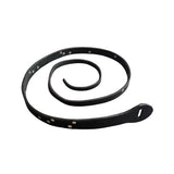 Snake Belt in Black Leather with Antique Silver Rivets