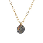 Constellation of Gemini Necklace in Oxidized Silver with Sapphires