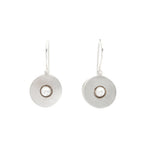Circle Earrings in Silver with Pearls