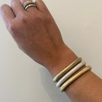 Plain Cuff in Silver with One White Diamond