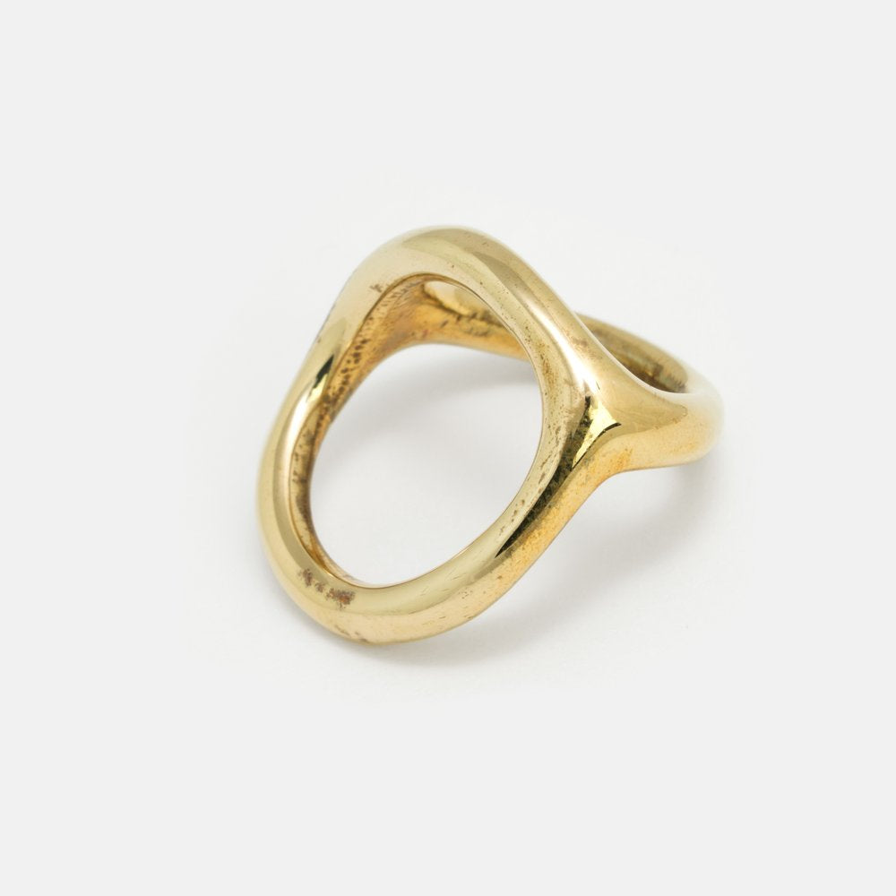 Double Loop Ring in Brass – Shibumi Gallery