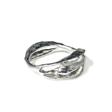 Perspectives Ring in Oxidized Silver