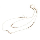 Melded Simple Necklace in Silver and Burnt Gold - 40"