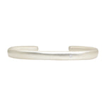 Plain Cuff in Silver with One White Diamond