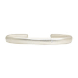 Plain Cuff in Silver with One White Diamond