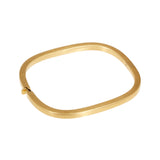 Cushion Shaped Hinged Bangle in 18k Gold