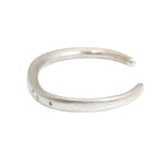 Plain Cuff with 11 Grey Diamonds in Silver