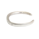 Plain Cuff with 11 Grey Diamonds in Silver