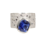 Custom Asymmetrical Sapphire Anniversary Ring