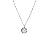 Steel Cut Chain with Handmade Clasp in Oxidized Silver 18"