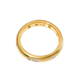 4mm Half Round Band in 22k Gold with 9 White Diamonds