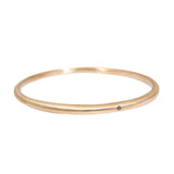 Tapered Bangle with 1.8mm Black Diamond