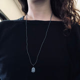 Trilobite Fossil Pendant in Oxidized Silver