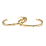 Plain Cuff in Golden Bronze with One Cognac Diamond
