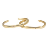 Plain Cuff in Golden Bronze with One Cognac Diamond